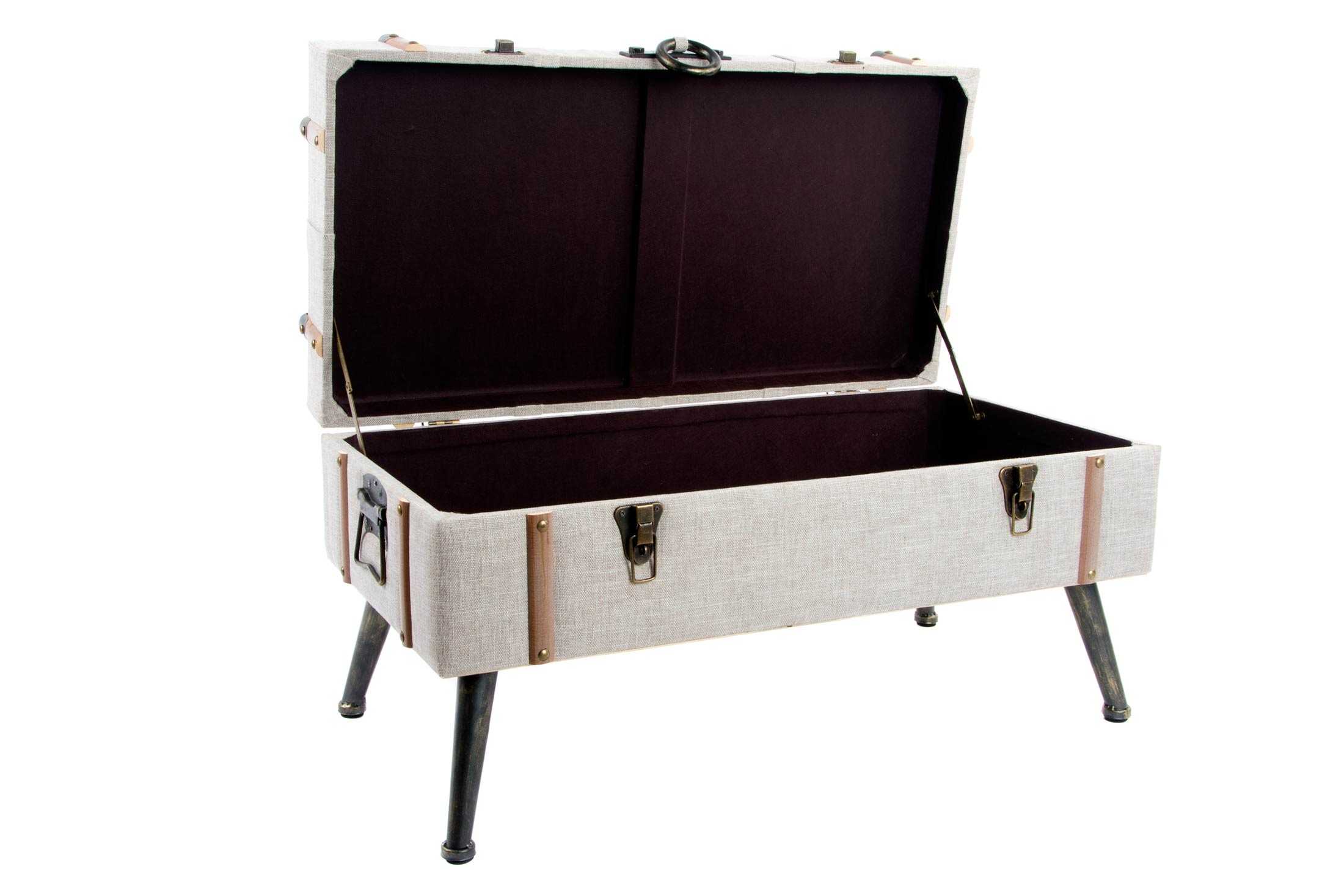 DESCALZADORA POLIESTER METAL 82X42X43 BEIGE - Imagen 3
