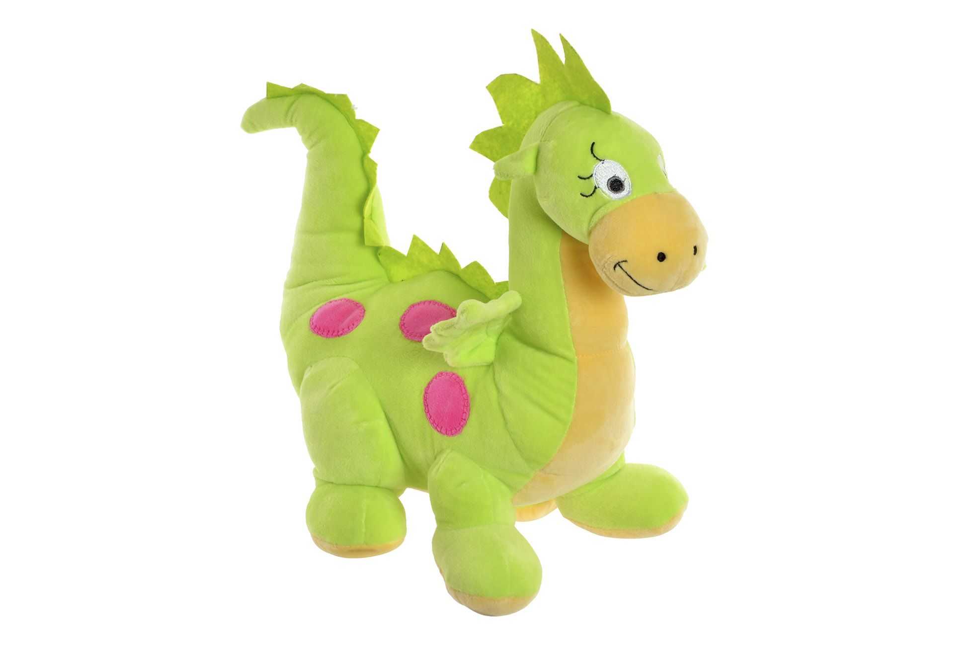 PELUCHE POLIESTER 45X20X35 DRAGON VERDE