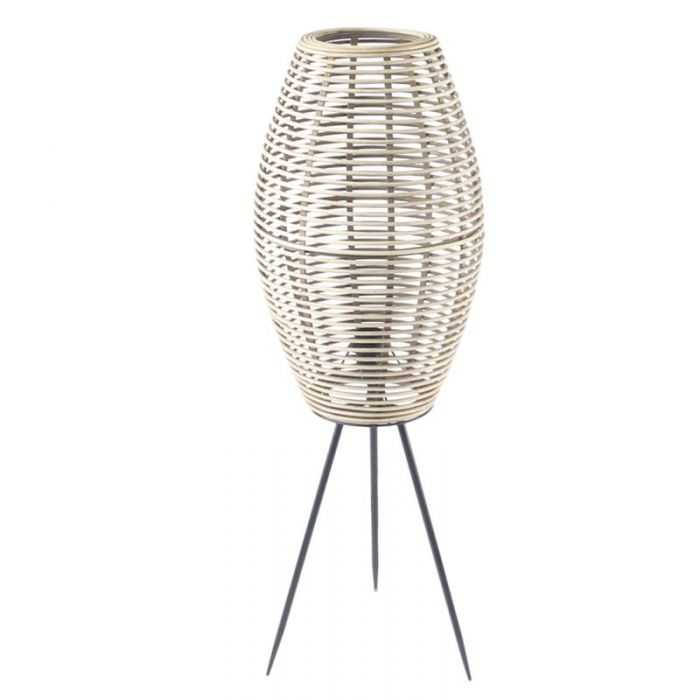LAMPARA RATAN SOPORTE METAL