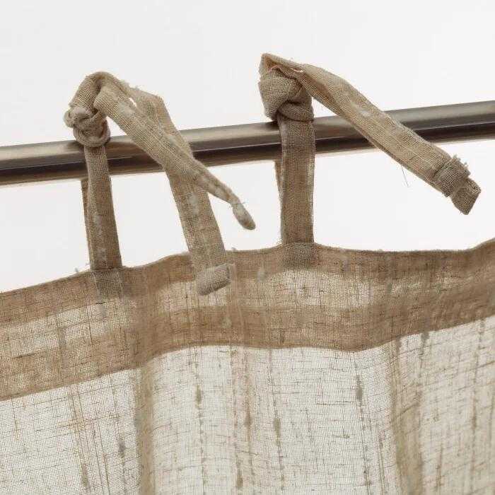 CORTINA CODE POLIÉSTER-LINO BEIGE 140 X 260 CM - Imagen 3