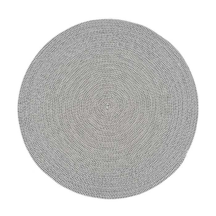 ALFOMBRA CUERDA BLANCO-GRIS 110 X 110 CM