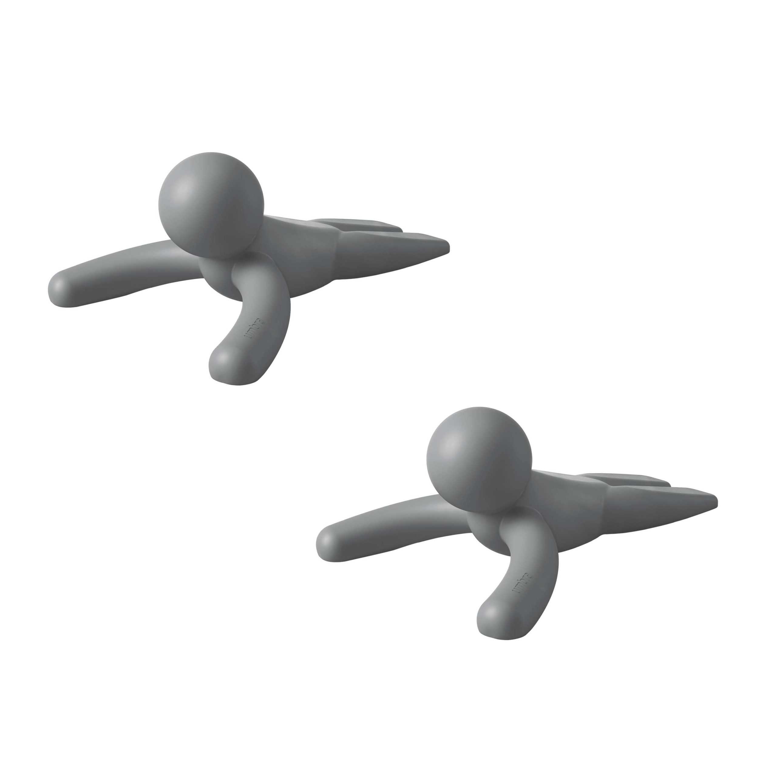 PACK DE 2 Tope para Puerta, Color Gris