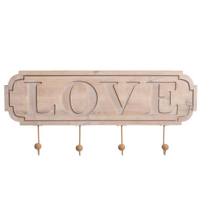 PERCHA NATURAL DM-METAL DECORACIÓN 52 X 6 X 23 CM