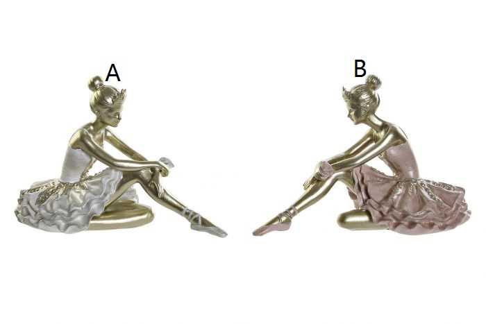 FIGURA RESINA 13,5X7,5X9 BAILARINA 2 SURT.