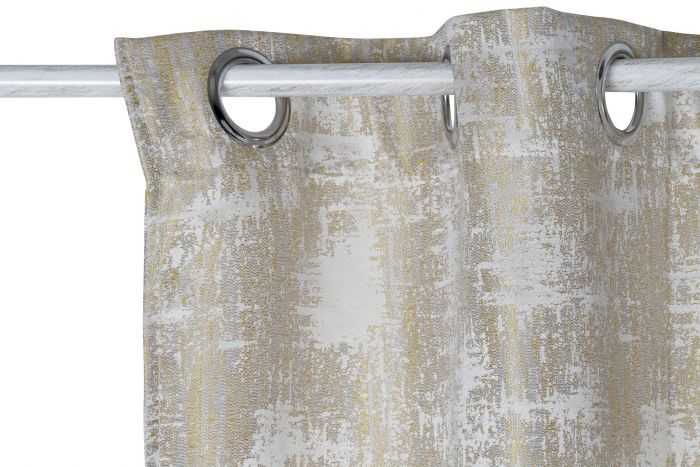 CORTINA POLIESTER 140X270 180 GSM. 8 ANILLAS BEIGE - Imagen 4