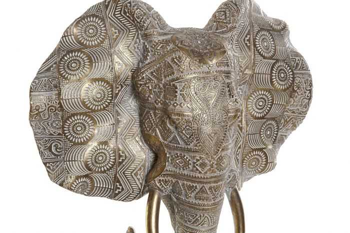 FIGURA RESINA METAL 23X10X33,5 ELEFANTE ENVEJECIDO - Imagen 3