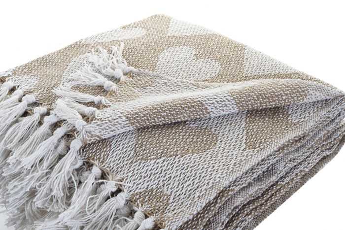 PLAID ALGODON 130X170 400GSM CORAZON 2 SURT. - Imagen 2