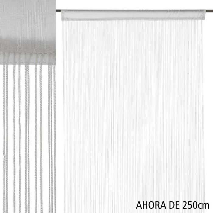 CORTINA HILOS POLIESTER BLANCO 90 X 250 CM
