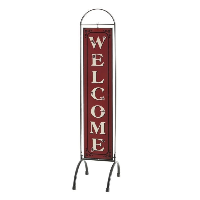 PLACA SUELO "WELCOME" METAL DECORACIÓN 24 X 106 CM