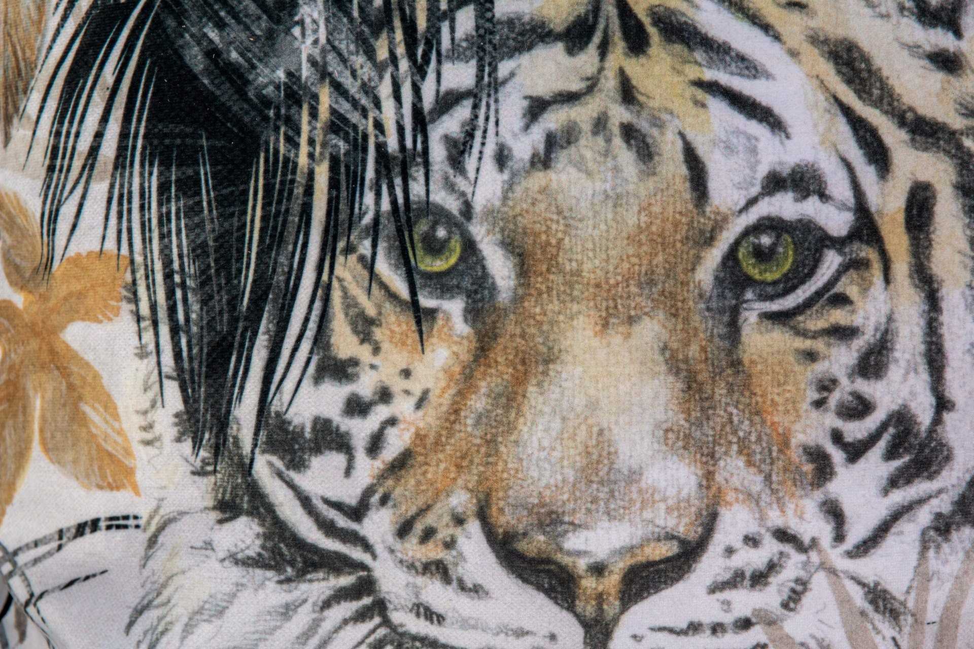 COJIN GAVIDIA TIGRE VELVET 45X13X45 CM - Imagen 2