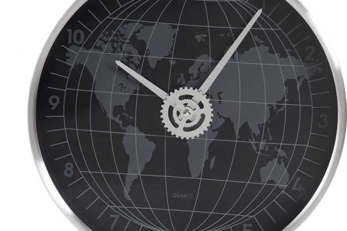 RELOJ PARED ALUMINIO 30X4,3X30 MAPAMUNDI 2 SURT. - Imagen 3