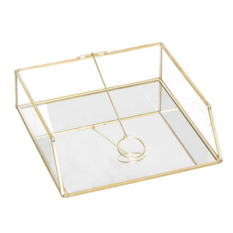 SERVILLETERO CRISTAL METAL ORO