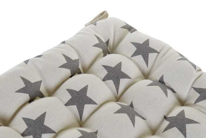 COJIN SILLA ALGODON 40X6X40 430 GR. ESTRELLAS 2 SU - Imagen 3