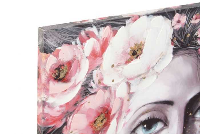 CUADRO LIENZO MDF 120X3X80 MUJER FLORES 2 SURT. - Imagen 3
