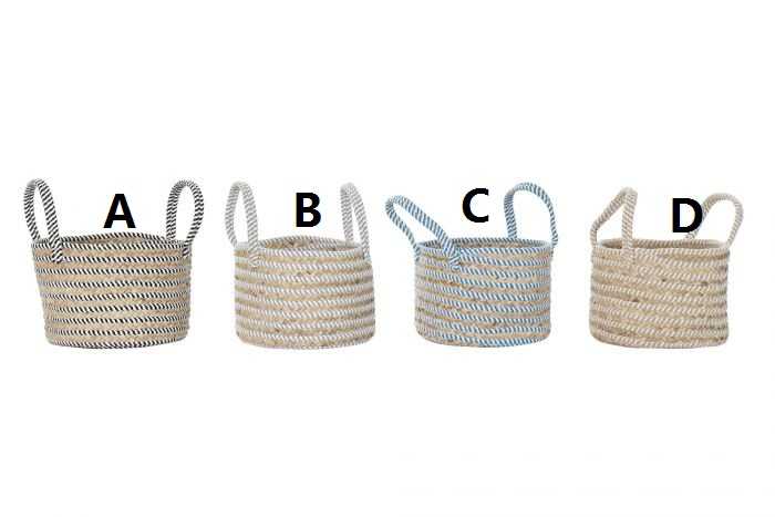 CESTA ALGODON FIBRA 25X25X28 4 SURT.