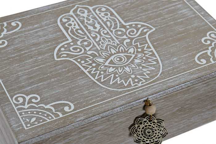 CAJA MDF 24X16X8 MANO DE FATIMA NATURAL - Imagen 3