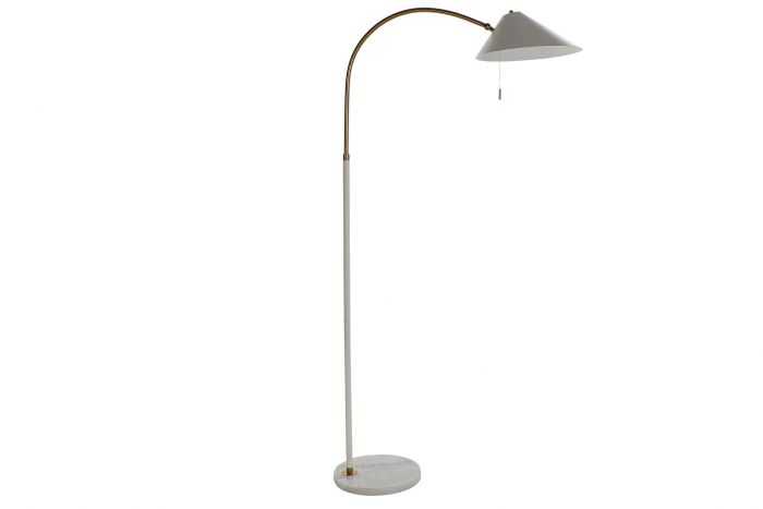 LAMPARA PIE MARMOL METAL 32,5X82X157 BLANCO