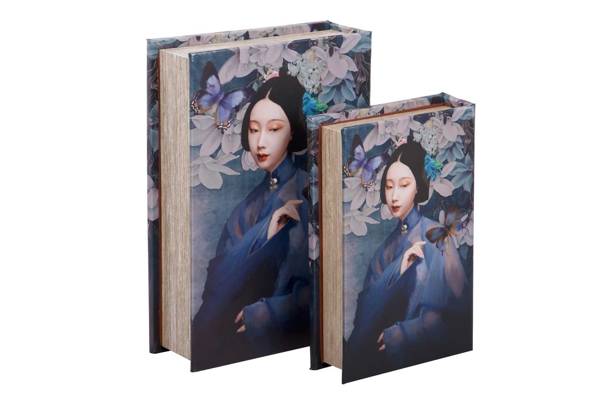SET 2 CAJAS LIBRO ESPEJO 21X7X30 / 16X5X24 CM - Imagen 4
