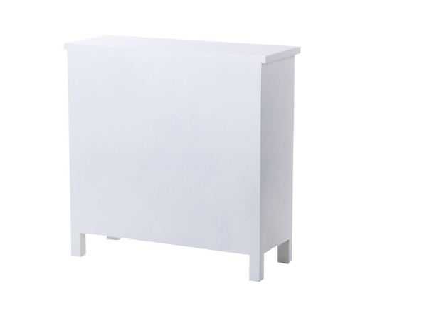 COMODA MADERA TALLADA BLANCO-BEIGE 78X30X78 CM - Imagen 4