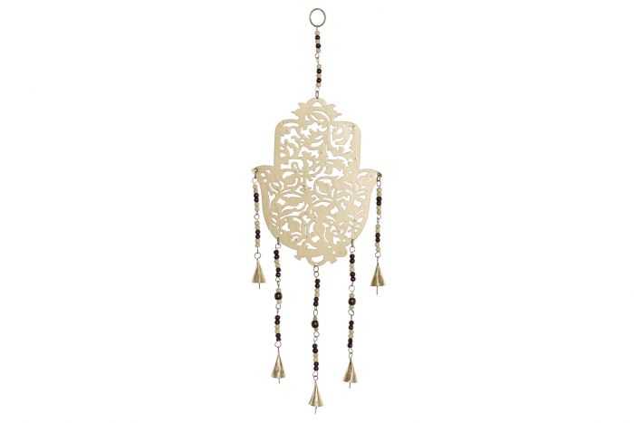 DECORACION COLGANTE METAL 22X2X59 HAMSA ENVEJECIDO