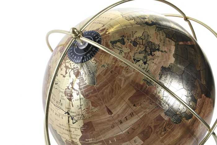 GLOBO TERRAQUEO ALUMINIO PVC 33X33X33 MARRON - Imagen 3