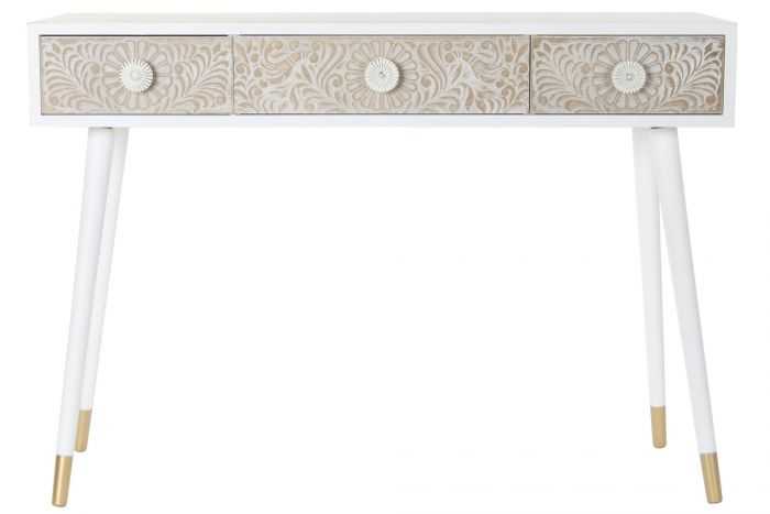 CONSOLA ABETO 110X42,5X78 MANDALA MARRON CLARO
