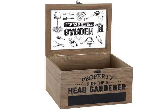 CAJA MADERA ORGANIZADOR 28X21X15 JARDIN NATURAL - Imagen 3