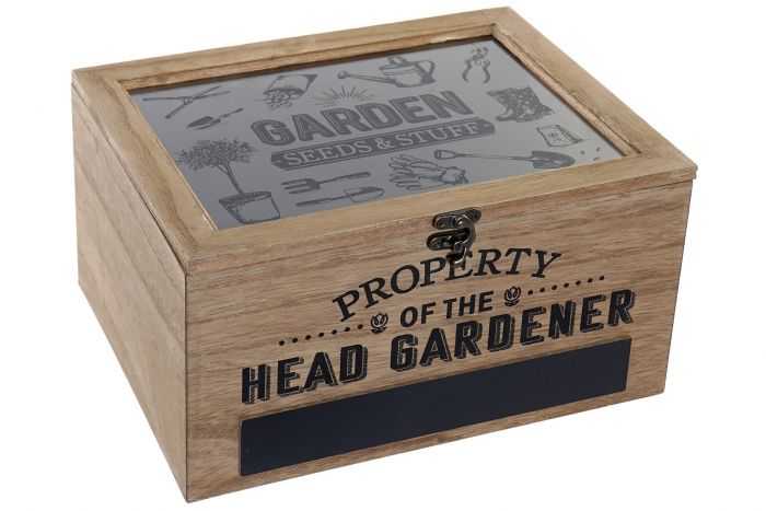 CAJA MADERA ORGANIZADOR 28X21X15 JARDIN NATURAL