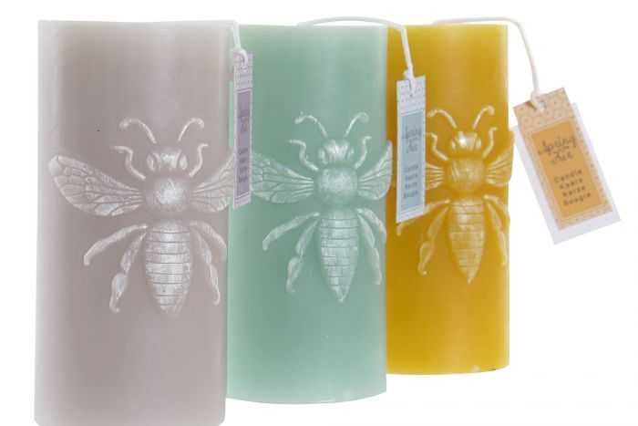 VELA DE CERA 7X7X14 ABEJA 3 SURT. - Imagen 3