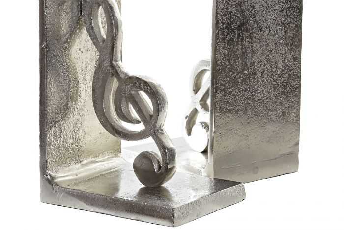 PACK DE SUJETALIBROS ALUMINIO 22X8,5X15 NOTA MUSICAL - Imagen 3