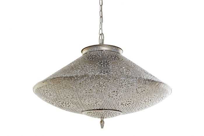 LAMPARA TECHO METAL 37X37X27 ENVEJECIDO DORADO