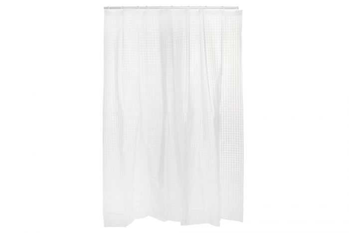 CORTINA EVA 180X180 BAÑO TRANSPARENTE