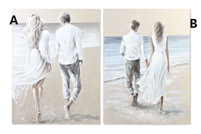 CUADRO LIENZO PINO 90X4X120 PAREJA PLAYA 2 SURT.