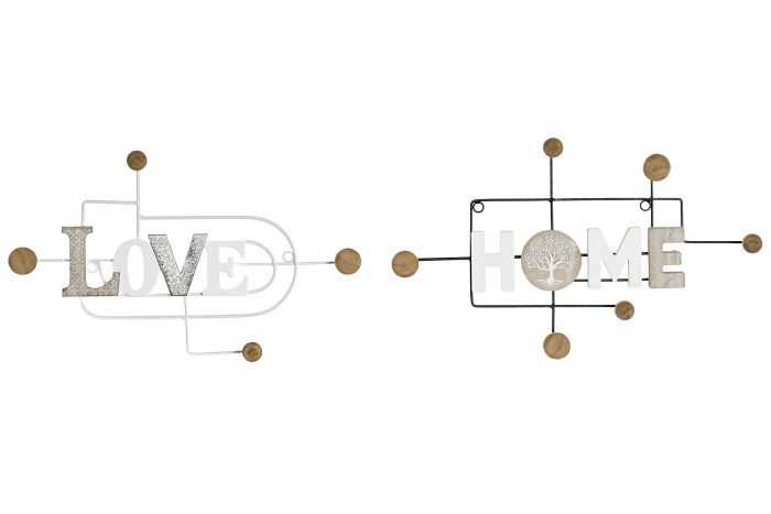 PERCHERO MDF METAL 51X5X30 2 SURT.