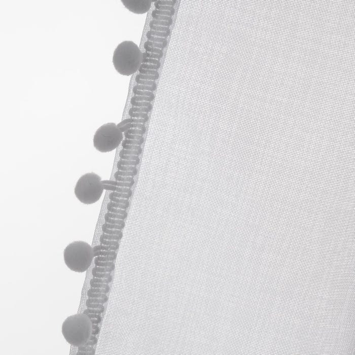 VISILLO DOLLY CON BORLAS TASSEL BLANCO 140 X 260 CM - Imagen 3