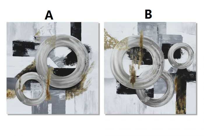 CUADRO LIENZO PINO 80X2,8X80 ABSTRACTO 2 MODELOS