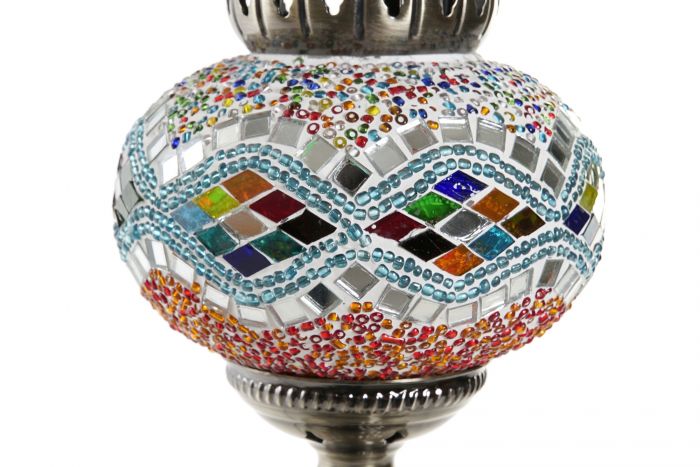 LAMPARA SOBREMESA CRISTAL METAL 15X15X36 2 COLOR - Imagen 3