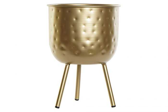 MACETERO METAL 18,5X18,5X26 DORADO