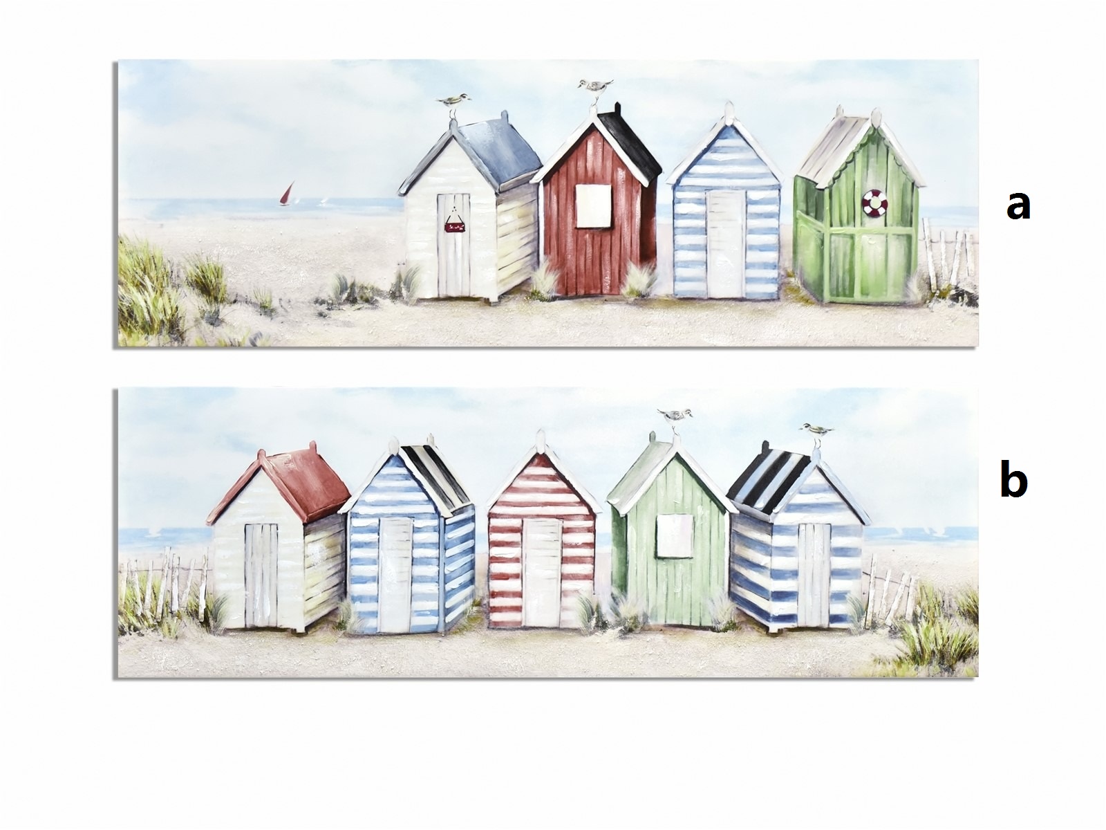 LIENZO IMPR. BAÑOS PLAYA 50% AL OLEO 150X50 CMS.