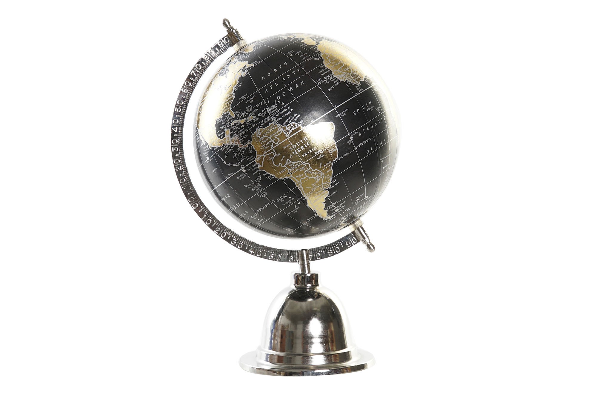 BOLA DEL MUNDO ALUMINIO PVC 23X20X33 NEGRO