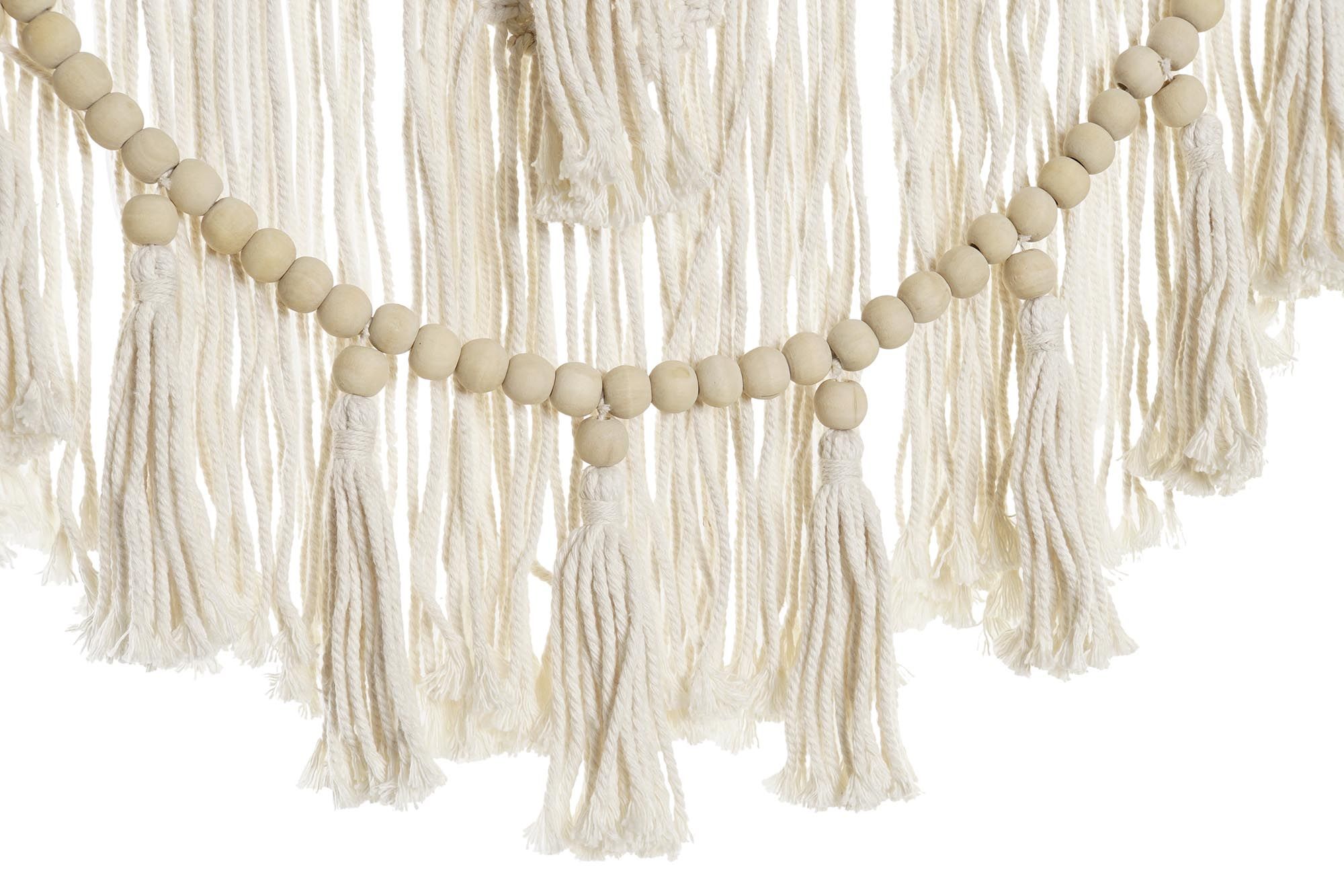 DECORACION COLGANTE RATAN ALGODON 70X3X97 MACRAME - Imagen 3