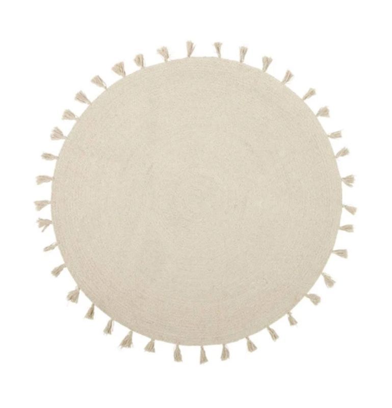 ALFOMBRA FLECOS 90CM CHLOE CRUDO