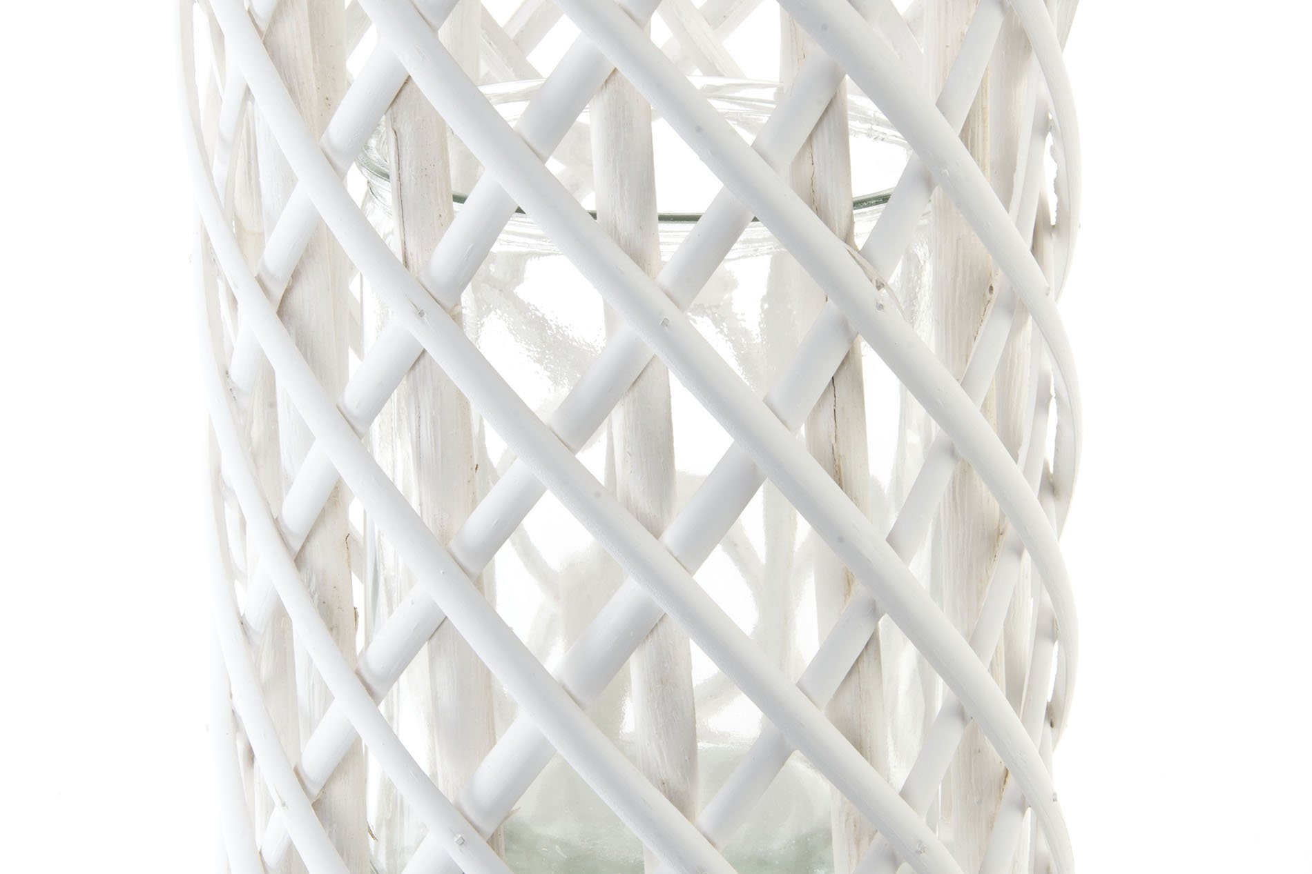 PORTAVELA MIMBRE CRISTAL 18X18X60 BLANCO - Imagen 2