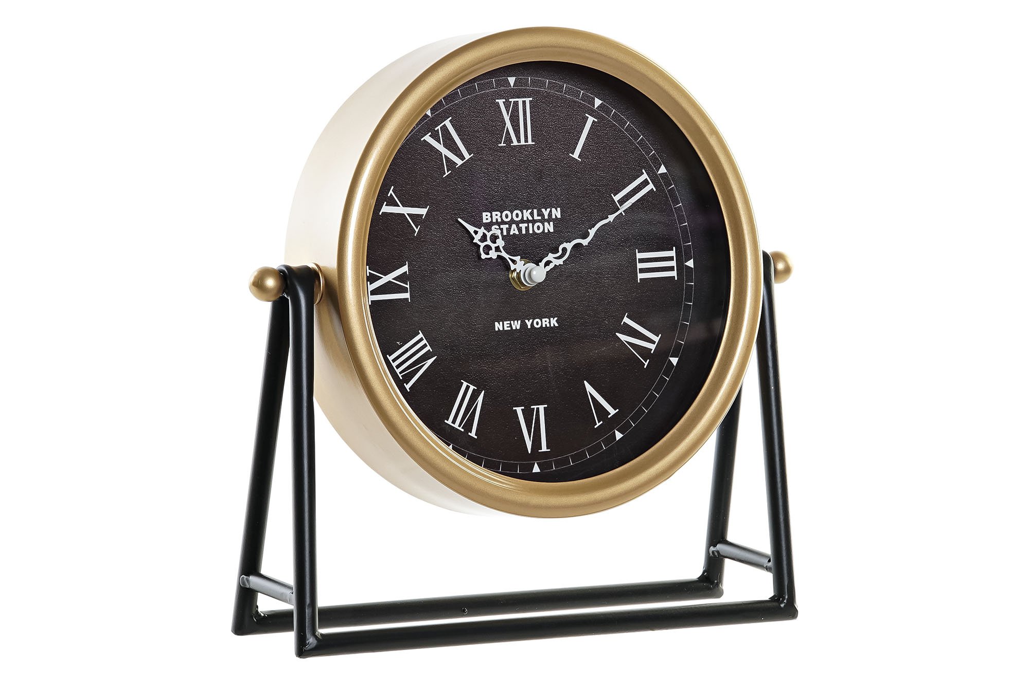 reloj sobremesa hierro negro 25cm