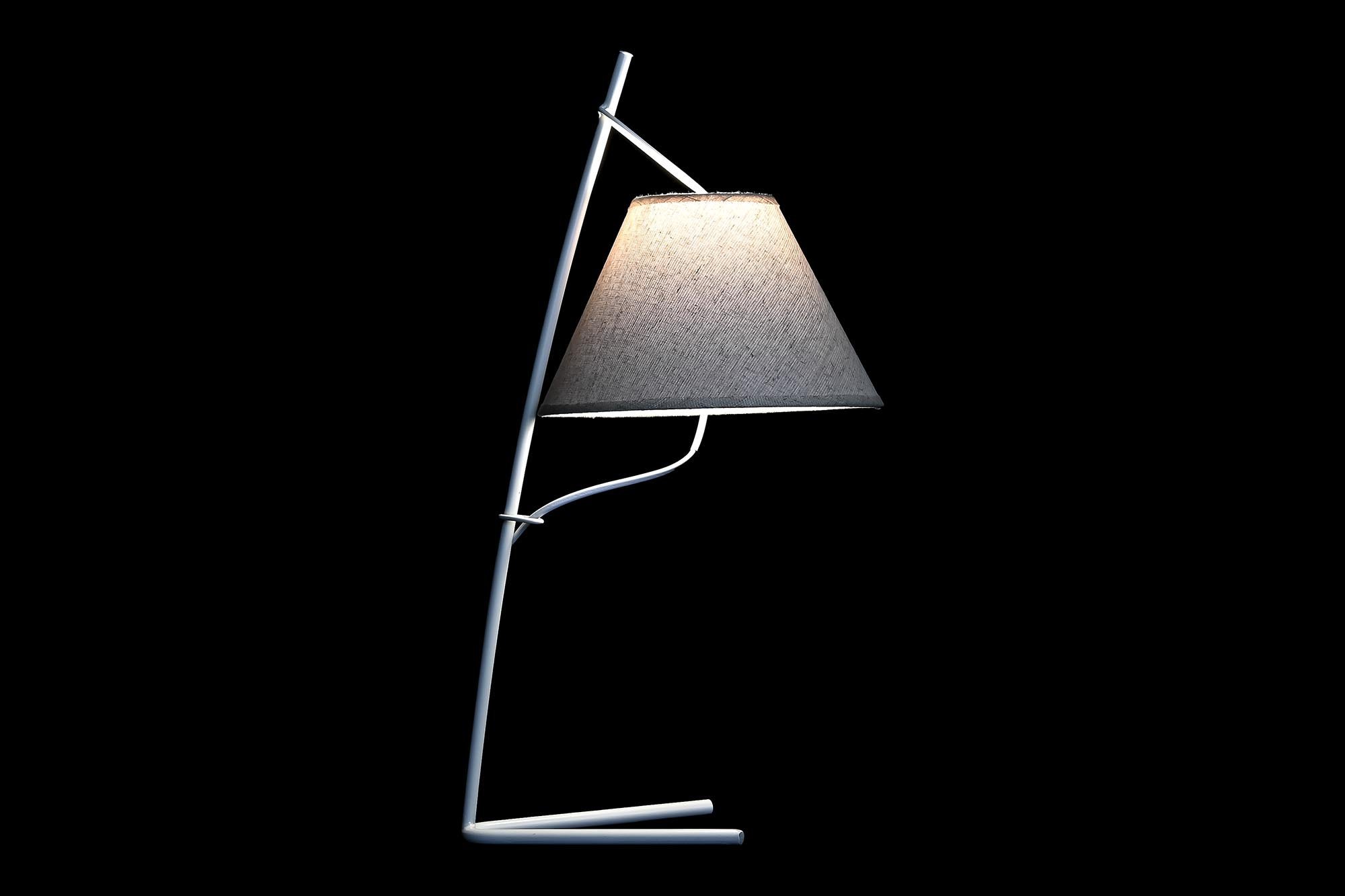 lampara sobremesa metal lino 57cm 2 color - Imagen 2