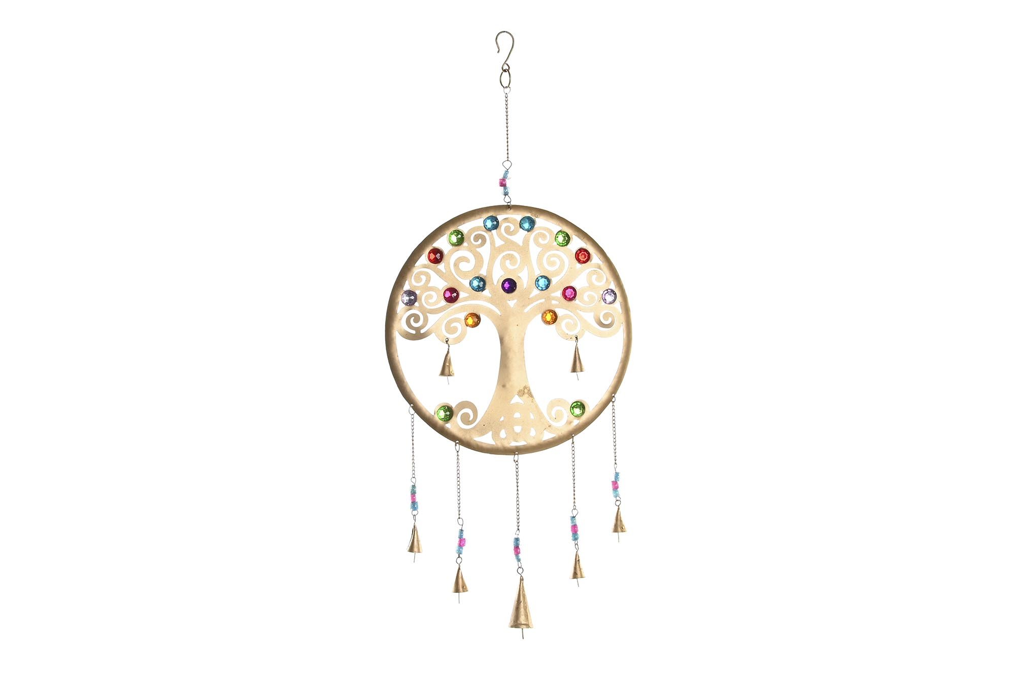 decoracion colgante arbol multicolor 33x1x77cm