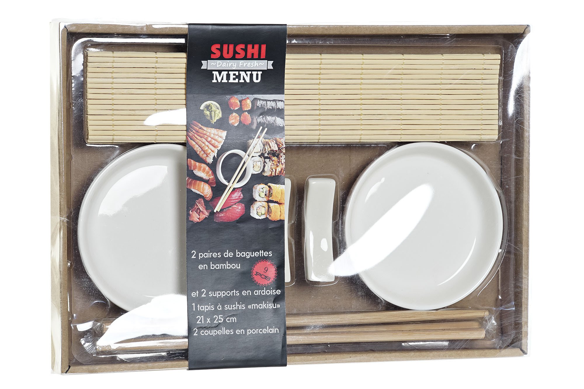 SUSHI SET 7 GRES BAMBÚ 28,8X19,8X3 NATURAL