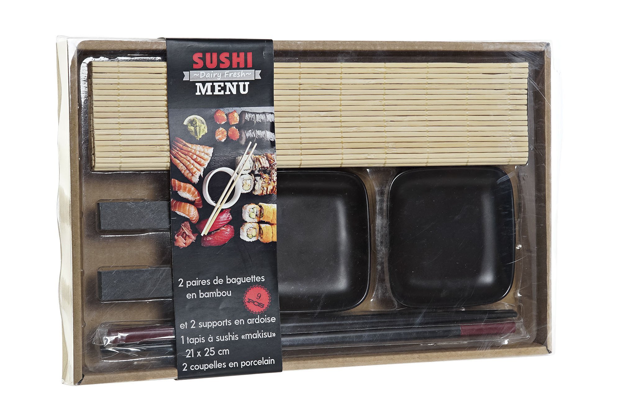 SUSHI SET 7 GRES BAMBÚ 27,8X17,8X3 NATURAL