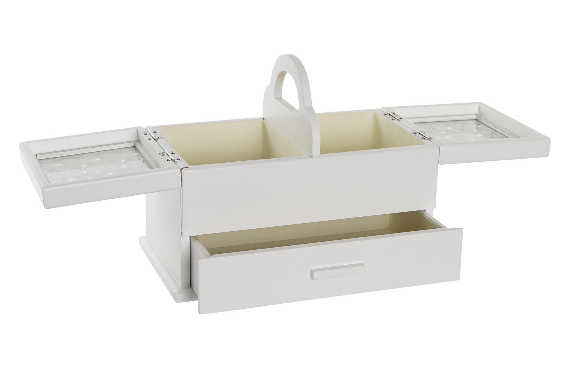 joyero madera marfil 30x17x24cm