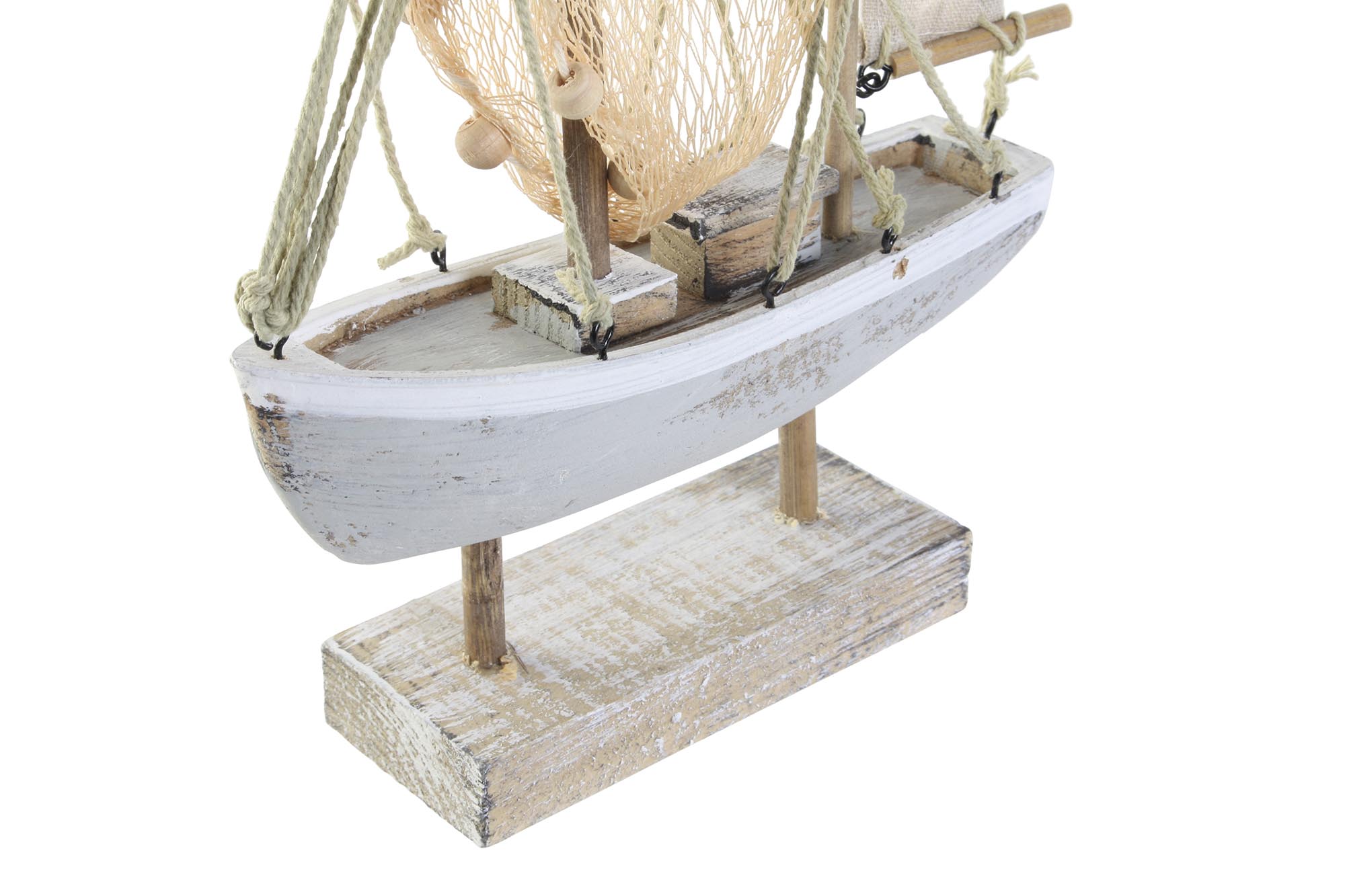 decoracion barco madera 18x6x32cm - Imagen 3